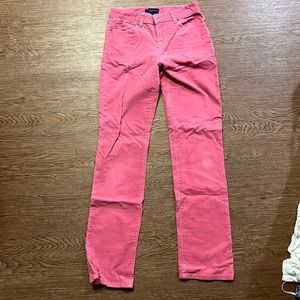 Pink straight leg Corduroy pants